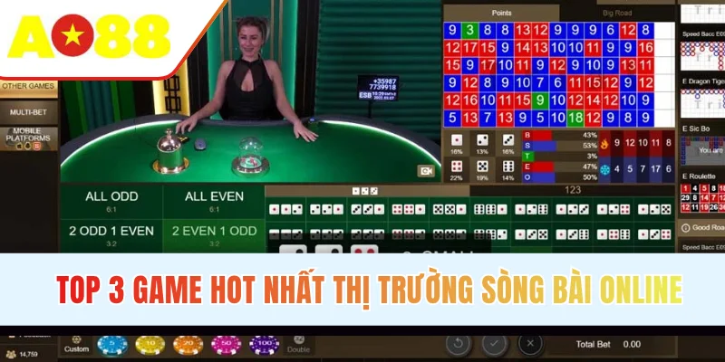 Top 3 game hot nhất thị trường sòng bài online